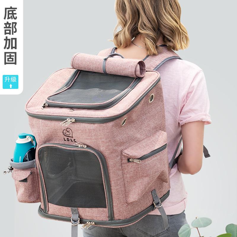 Wholesale Oversized L Cat Bag Two Cat Backpack Large Capacity out Pet Bag Foldable Pet Backpack