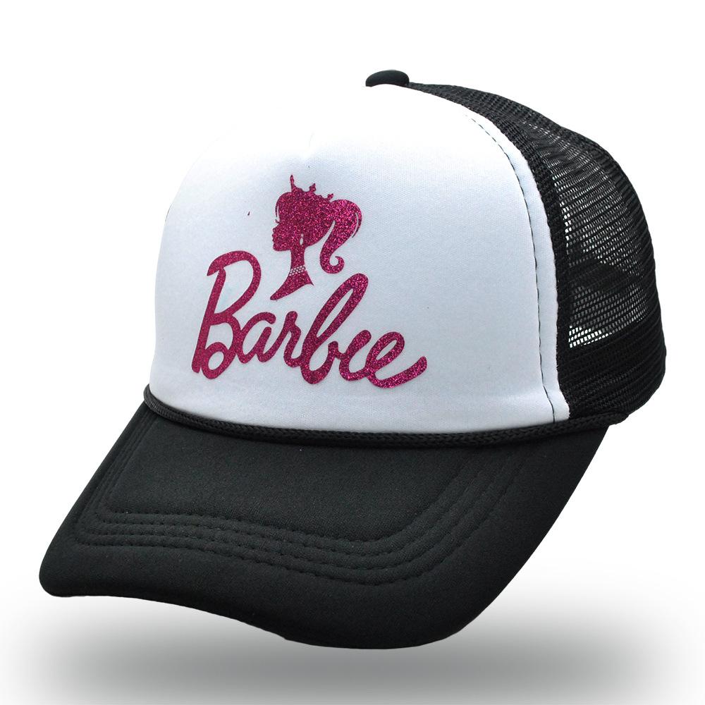 cross-border glitter mesh baseball cap printing mesh cap summer beach female sun hat girlfriends party trucker cap Item Picture