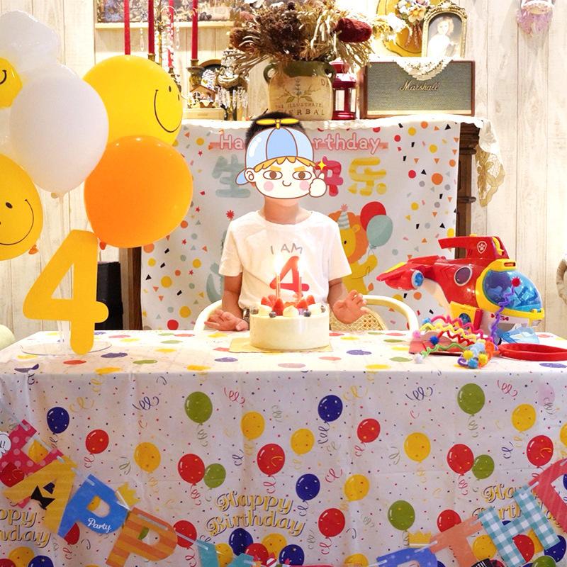 disposable peva tablecloth children's cartoon tablecloth birthday party thickened waterproof plastic tablecloth for foreign trade Specification drawing