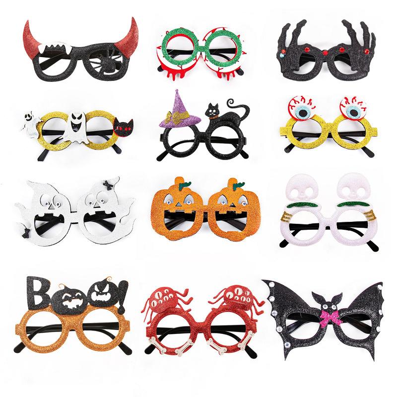 amazon halloween pumpkin glasses children adult ghost festival party decoration photo props funny glasses frame batch full figure
