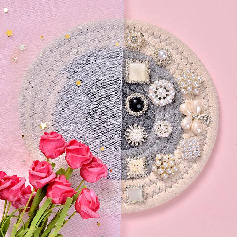 Alloy Buttons Metal Buckle Pearl Full Diamond Welding Button Welding Alloy Bottom Spot Drill Button Ornament Accessories