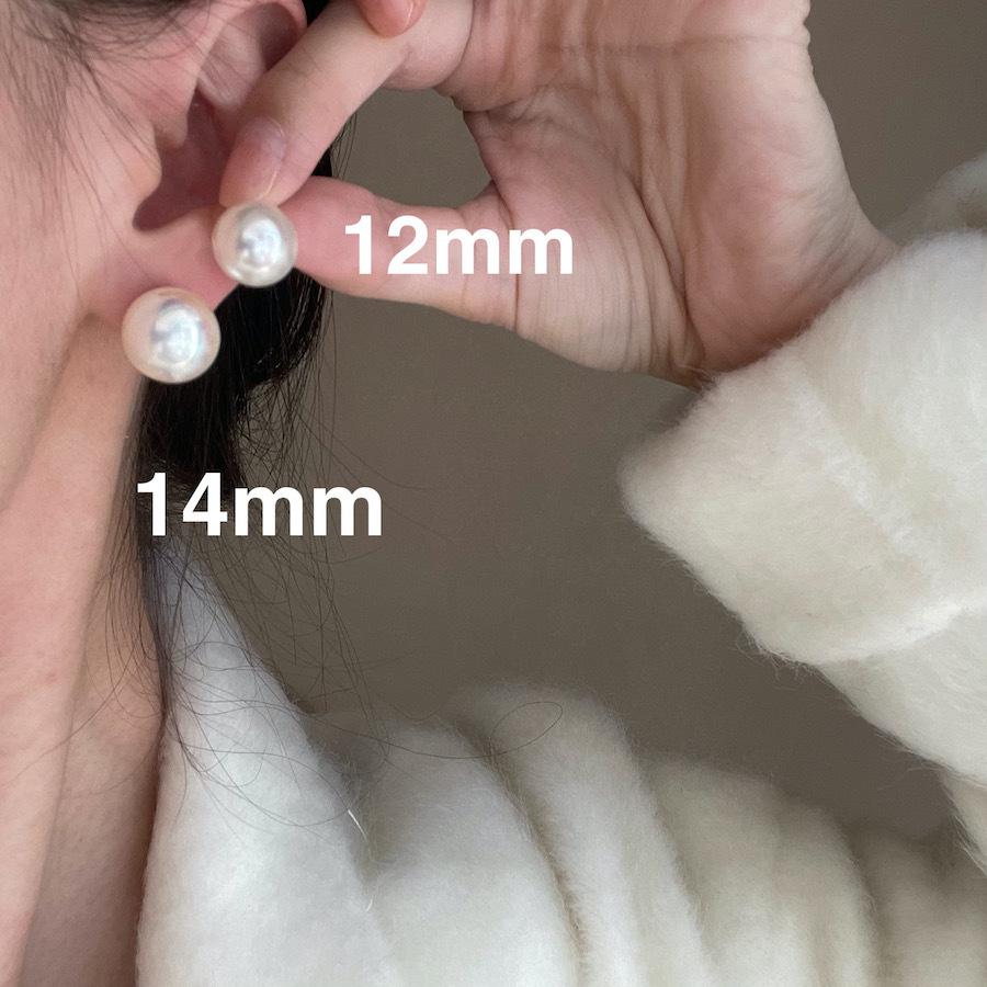 Perfect Circle Strong Light Pearl Stud Earrings Fever Same Retro Shijia Pearl Earrings Mosquito Coil Ear Clip without Piercing for Women full figure