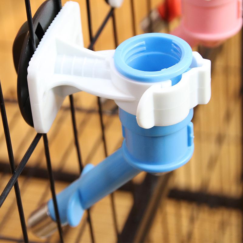 pet drinking bowl cross-border in stock ball-mounted drinking fountain bubbler head can be equipped with drinks coke bottle dog cage hanging drinking fountain