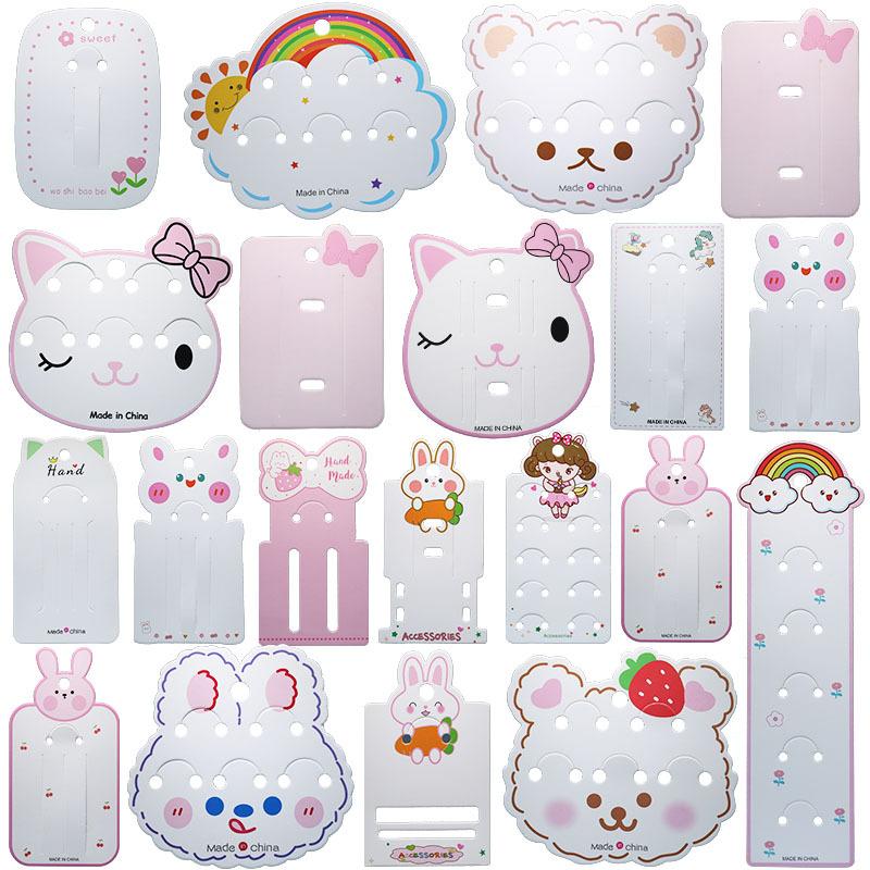 self-adhesive kraft paper folding card piece color printing white cardboard diy hair accessories hair rope tag ornament card paper Application Scenario