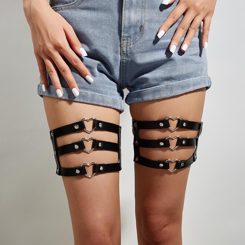 Wholesale Punk Belt B PU Leather Belt Women's Gothic Body Adjustable Belt Dress Party Accessories