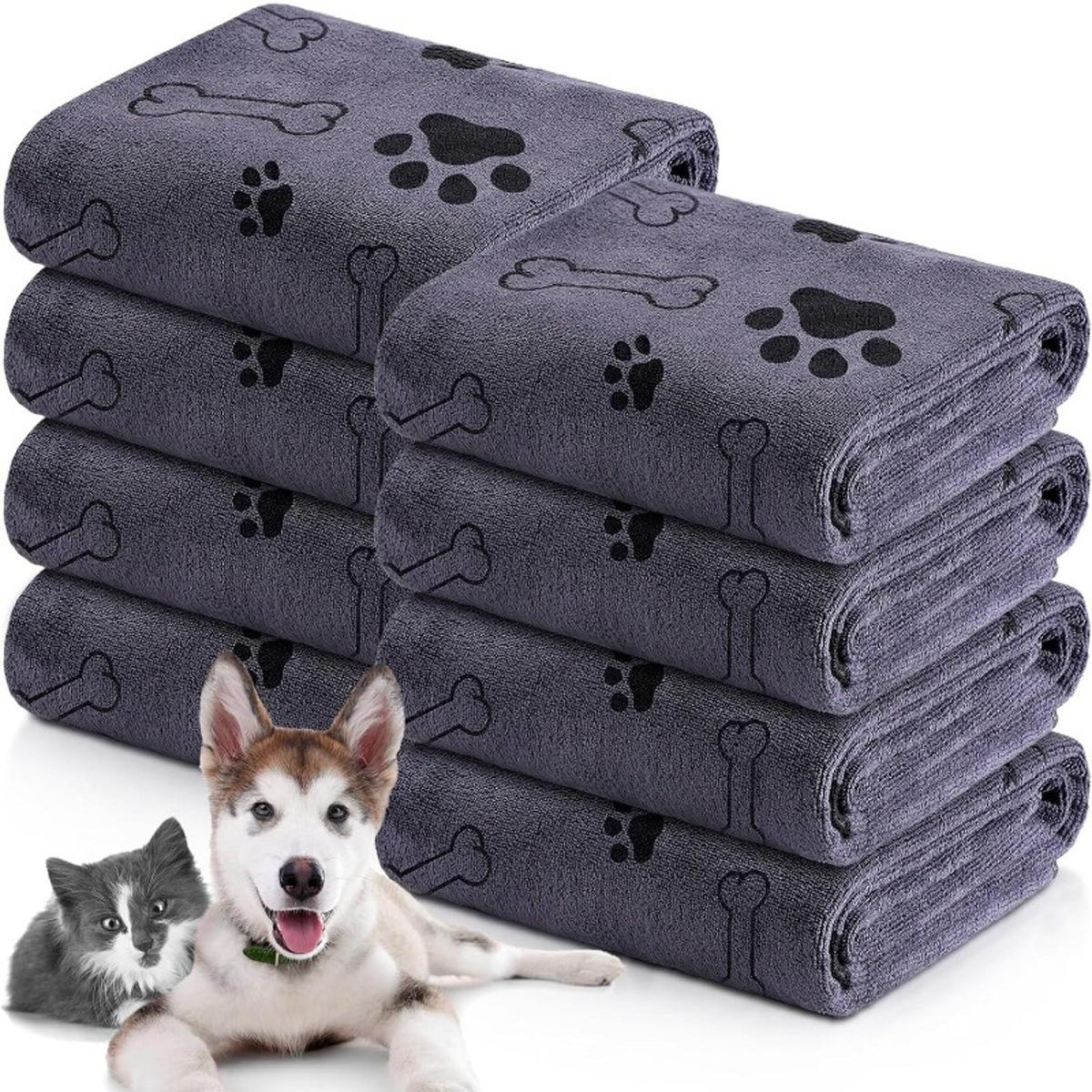 pet bath towel quick-drying absorbent dog big bath towel soft quick-drying pet shop gift pet supplies