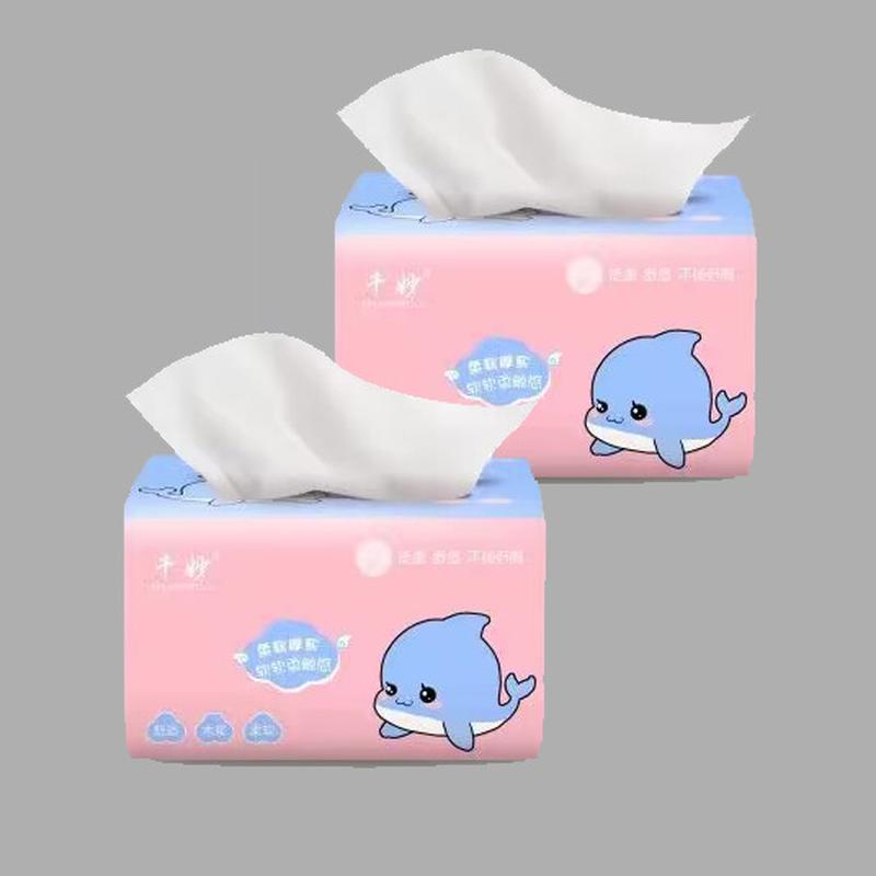 Foreign Trade Small Bag Paper Drawing Cabinet Soft Bag Paper Drawing Customized Customizable Hotel Paper Drawing 18*18 Gas Station Tissue Application Scenario