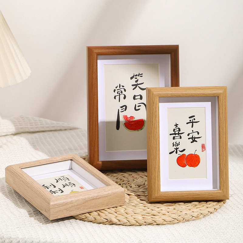Wooden DIY photo frames and picture frames, creative home display table decoration, collecting beautiful moments, simple and fashionable photo wall decoration, DIY photo frames, wooden photo frames, photo frame display tables