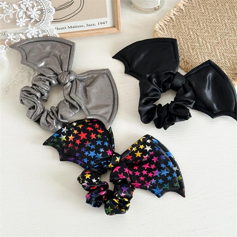 halloween hair accessories party bat bow large intestine hair ring cross-border european and american style women personalized holiday hair accessories for women