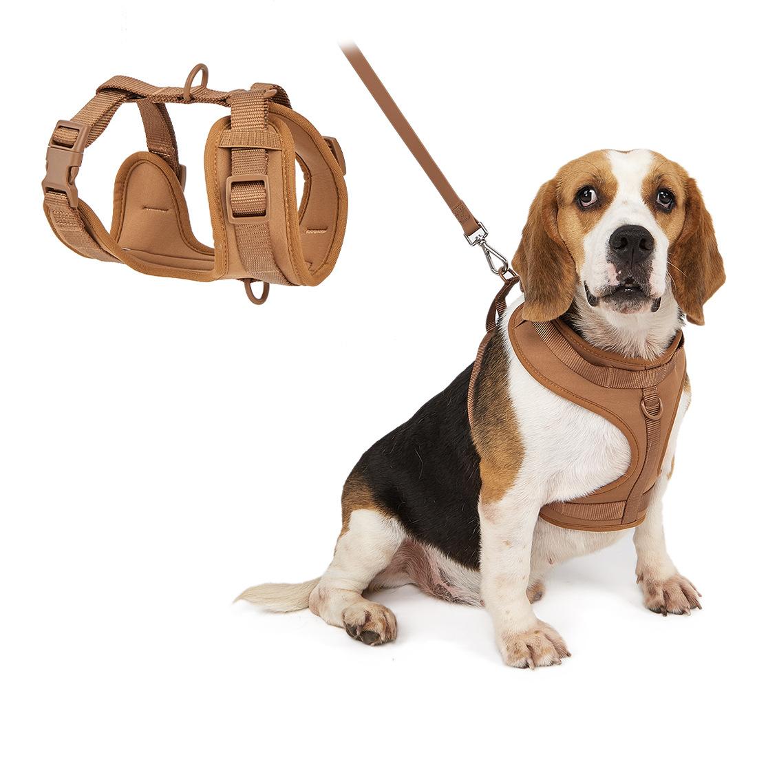 pet harness vest-style small and medium-sized dogs dog rope leash chest and back reflective dog chain anti breaking loose dog leash details Picture