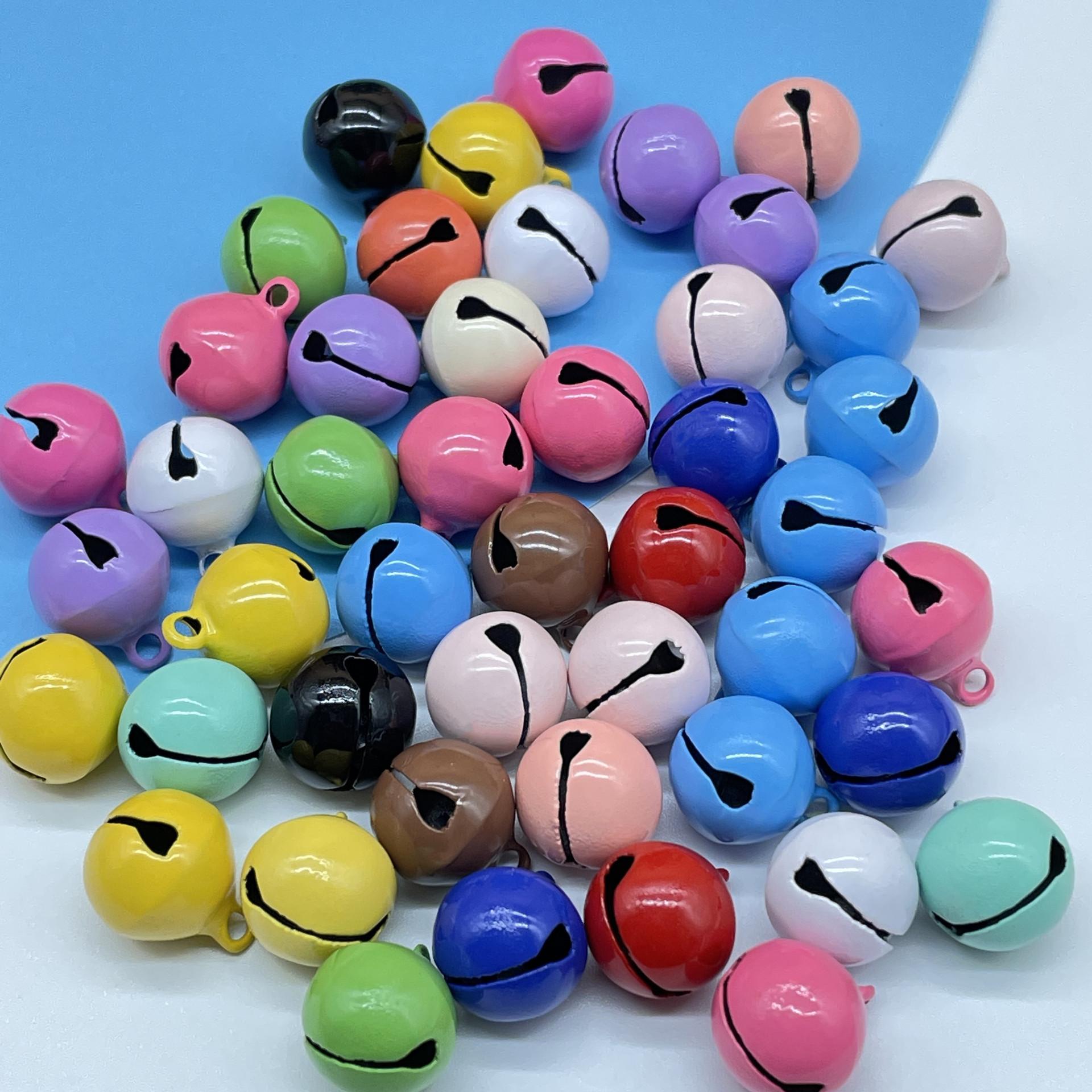 14mm candy color paint word bell christmas decorative keychain accessories diy metal color pet decorations Application Scenario
