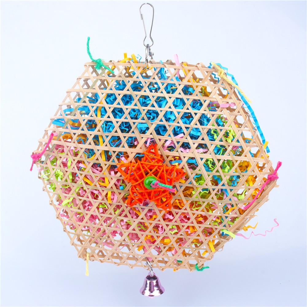 parrot toys toy bird brushed straw rope bamboo drawing paper rusi bite toy bird toy