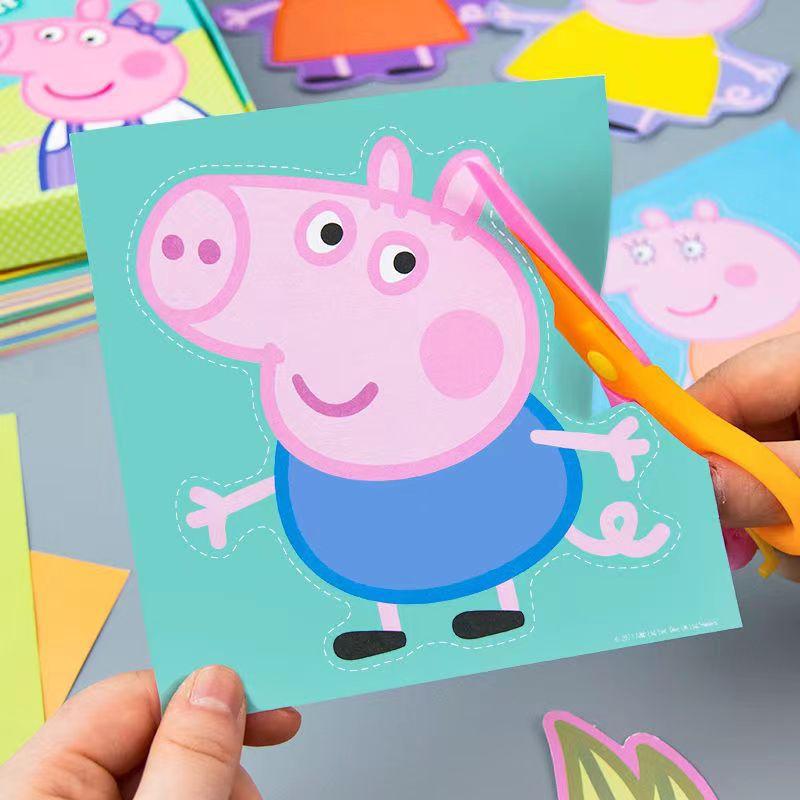 children's paper-cut handmade piggy page tool suit ultraman paper ye luoli paper 2-3-6 years old kindergarten full figure