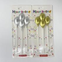 manufacturers supply multi-color gold-plated love candle five-pointed star candle party long brush holder birthday candle