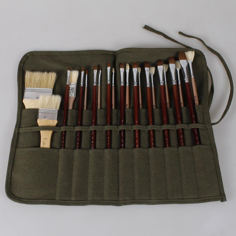 canvas gouache pen pen curtain oil painting brush pencil case gouache pen buggy bag