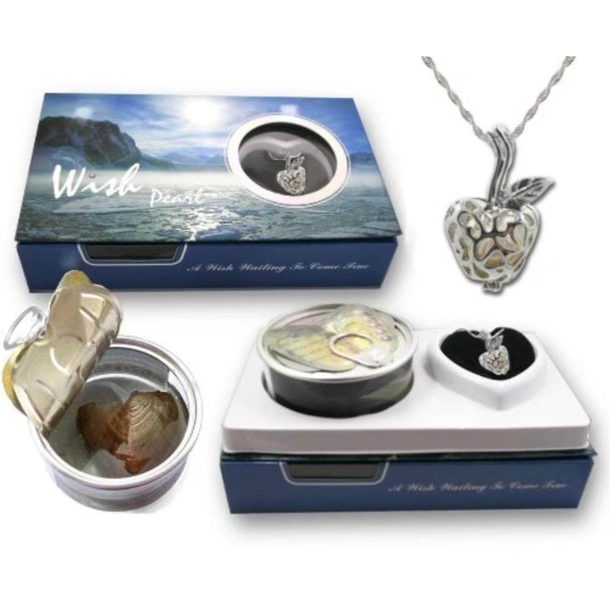 wish/love pearl pearl diy natural pearl necklace fruit pendant pearl anodonta gift box
