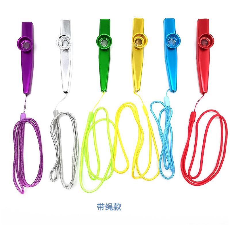 Cultivate Musical Sense Metal Early Eduion Teaching Aids Children's Toys Orff Musical Instrument with Rope Paper Tube Kazoo Kazoo Application Scenario