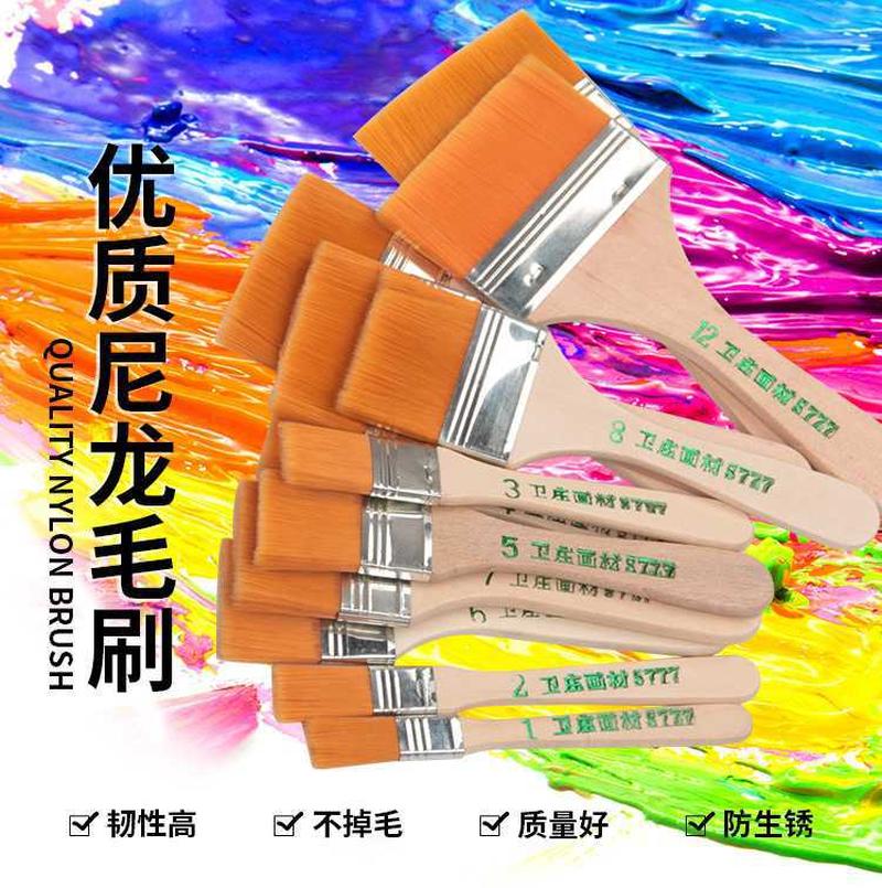 soft fur nylon hair brush acrylic wall painting brush paint brush gouache oil painting brush watercolor painting row brush large