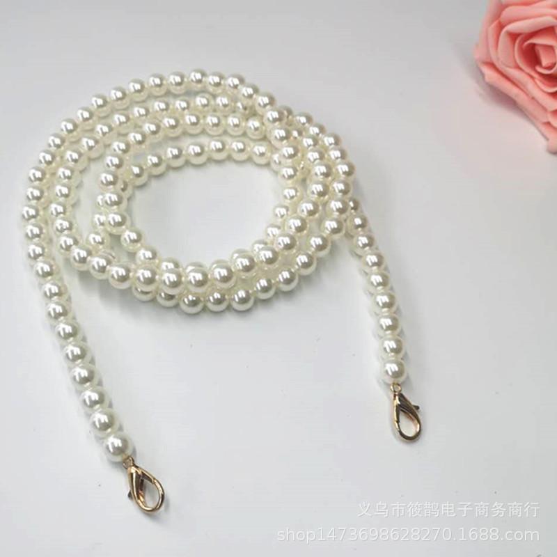 hand-woven personality bag chain pearl bag accessories versatile handheld one shoulder crossbody bag pearl chain