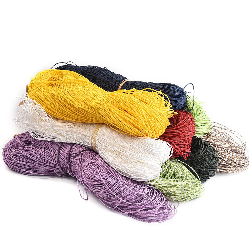 handmade diy paper string 1.5 double strand kraft twine tag rope flowers gift birthday cake packaging rope wholesale details Picture
