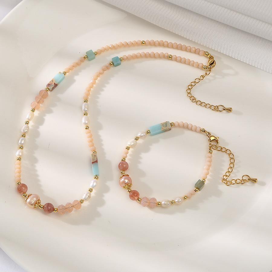 pink zircon crystal baroque natural pearl all-match bracelet special-interest design light luxury bracelet girlfriends student jewelry Specification drawing