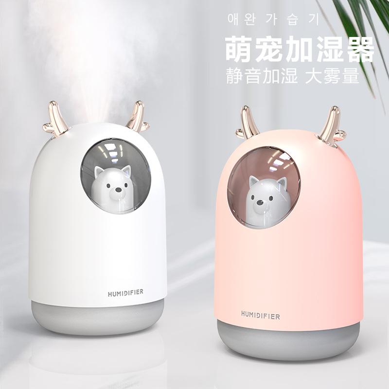 New Cute Pet USB Mini Humidifier Office Desktop Bedroom and Household Car Mute Aromatherapy Air Spray Application Scenario