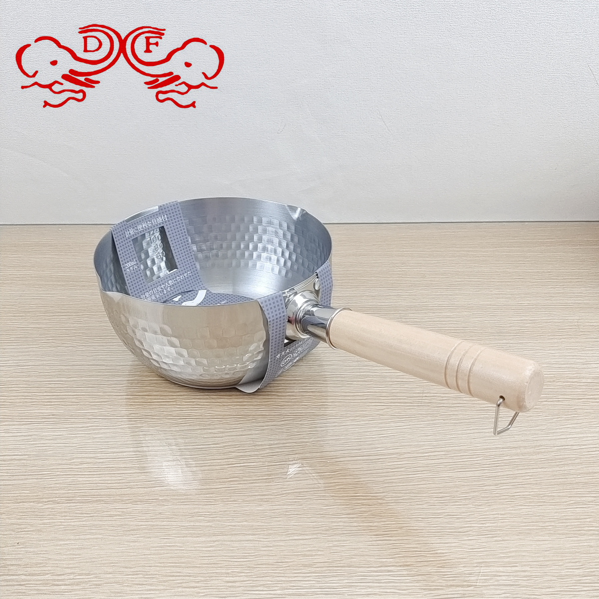 DF68244 wooden handle snow flat pot handle, anti-heat and anti-slip stainless steel handle, Japanese milk pot handle, soup pot DF TRADINGHOUSE Item Picture