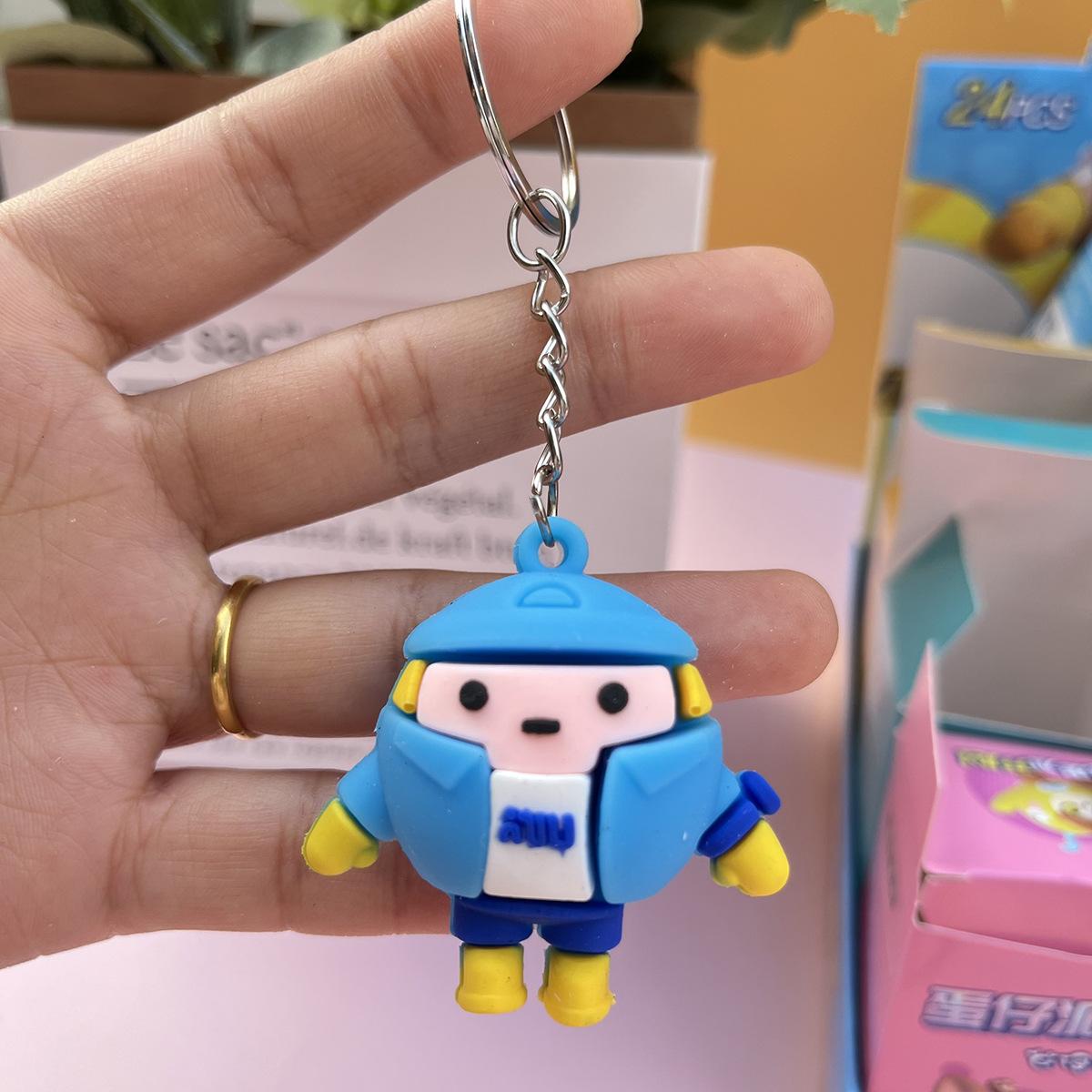 24 into Egg Puff Party Blind Box Game Same Style Handmade Toy Internet Celebrity Keychain Stall Children Student Small Gift Specification drawing
