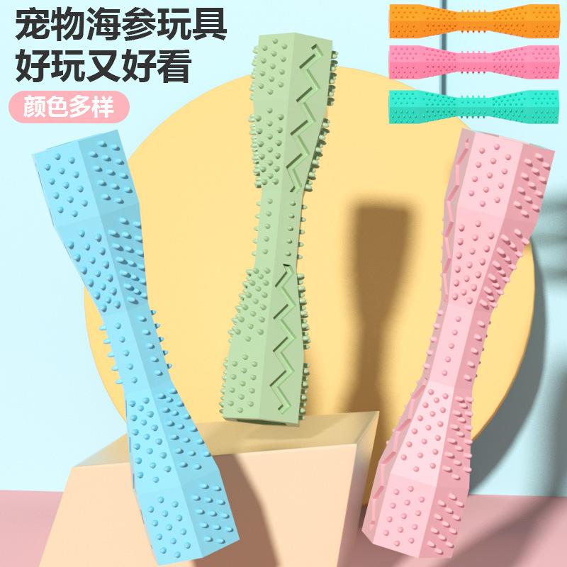 pet supplies new dog chewing toys pet gnawing and leaking food toys tpr dog toothbrush molar tooth cleaning stick Application Scenario