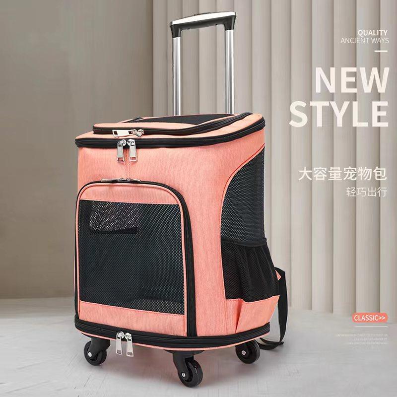 Cat Bag Outing Backpack Trolley Bag Pet Bag Trolley Cat Dog Trolley Case Portable Pet Backpack Large Wholesale