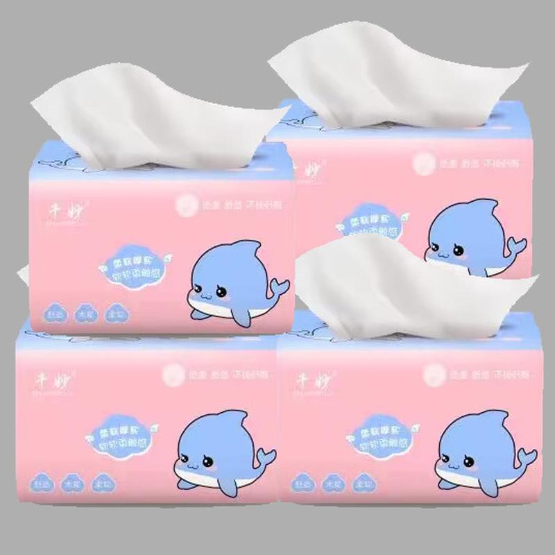 Foreign Trade Small Bag Paper Drawing Cabinet Soft Bag Paper Drawing Customized Customizable Hotel Paper Drawing 18*18 Gas Station Tissue details Picture