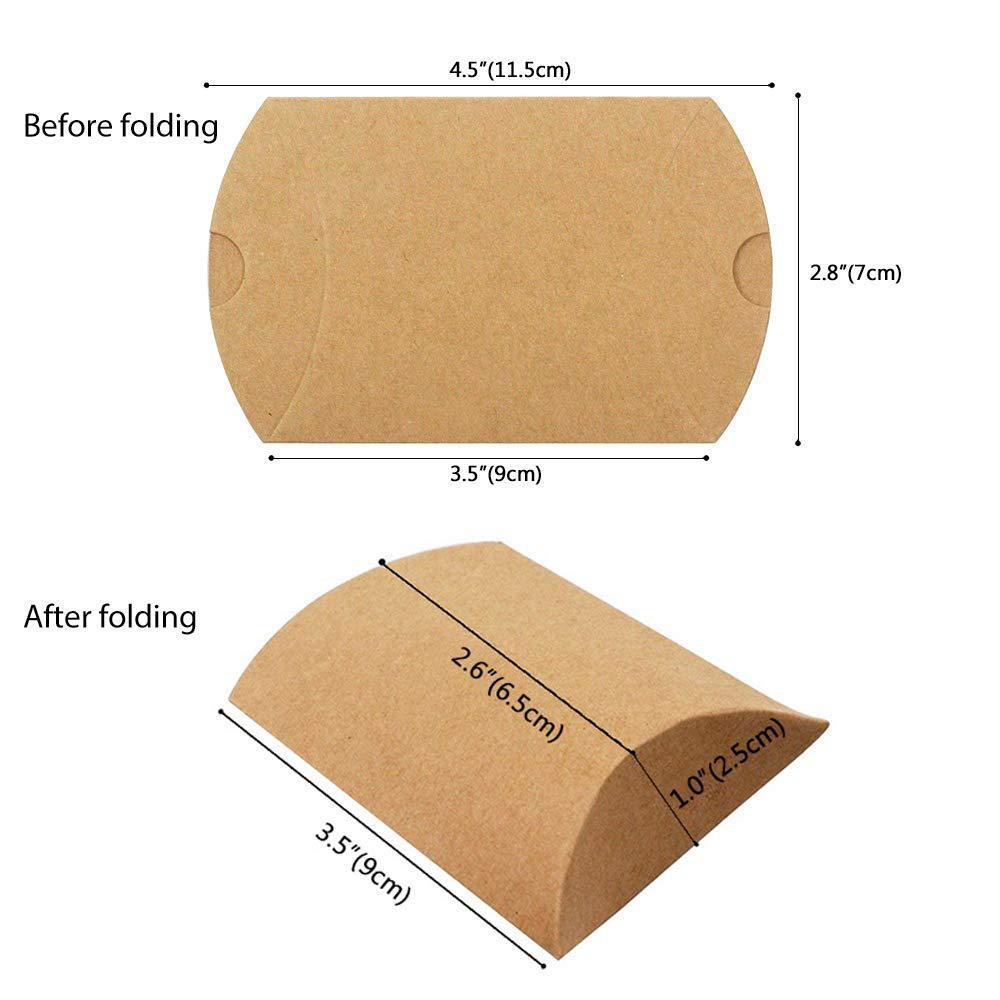 european kraft paper pillow bag wedding candies box cross-border candy box with hemp rope wedding wedding candies box