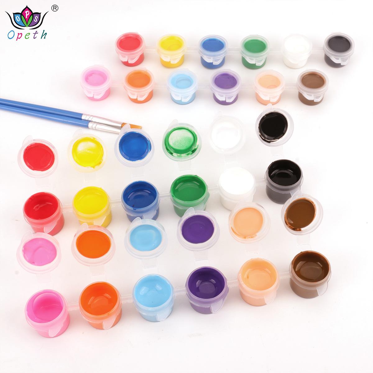 cross-border plaster doll paints brush set 5ml/3ml/2ml/art painting wall painting paint wholesale