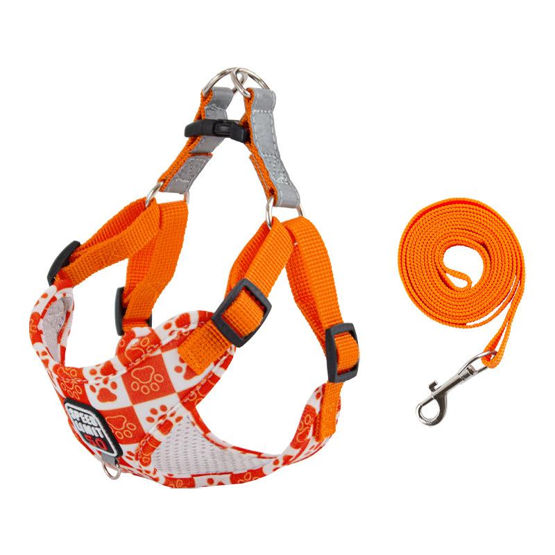 pet hand holding rope new vest reflective dog  chest and back adjustable universal full figure
