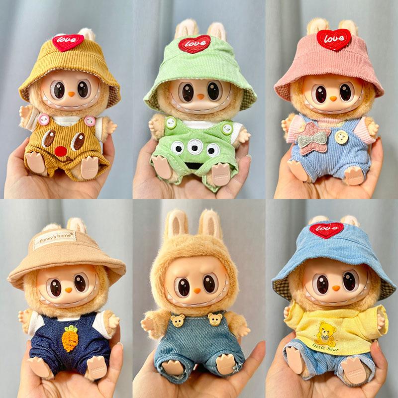 clothes only] second generation blind box labubu clothes vinyl face pendant automobiles curtain cloth sitting party series doll clothes cute full figure