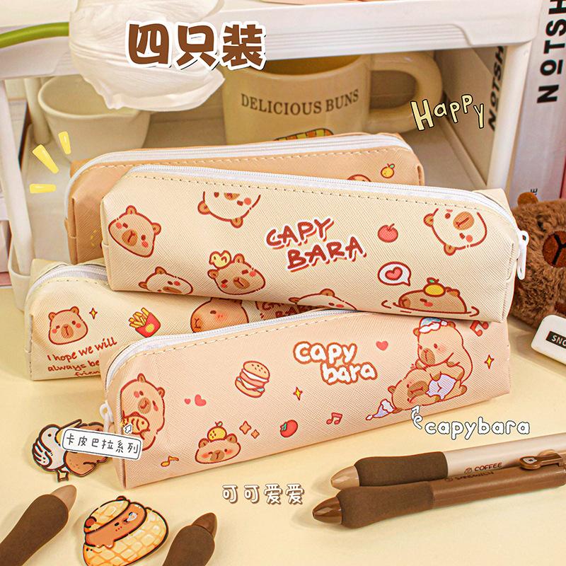 new capabala octagonal pencil case cartoon cute pencil box cute milk huhoo good-looking niche stationery box