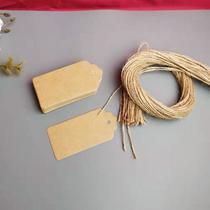 kraft paper small card candy box small accessories handwritten word note small hangtag rectangular card delivery hemp rope