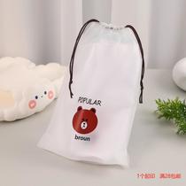 in stock bear drawstring drawstring packing bag face cloth storage underwear socks drawstring bag printing wholesale
