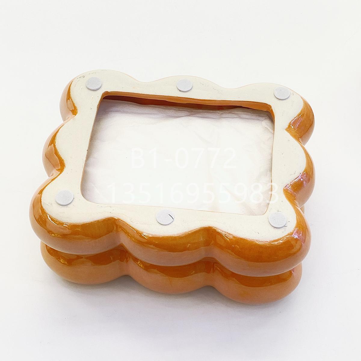 creative cotton candy pearl paper extraction box dining table ceramic tissue box light luxury household living room desktop vase decoration Application Scenario