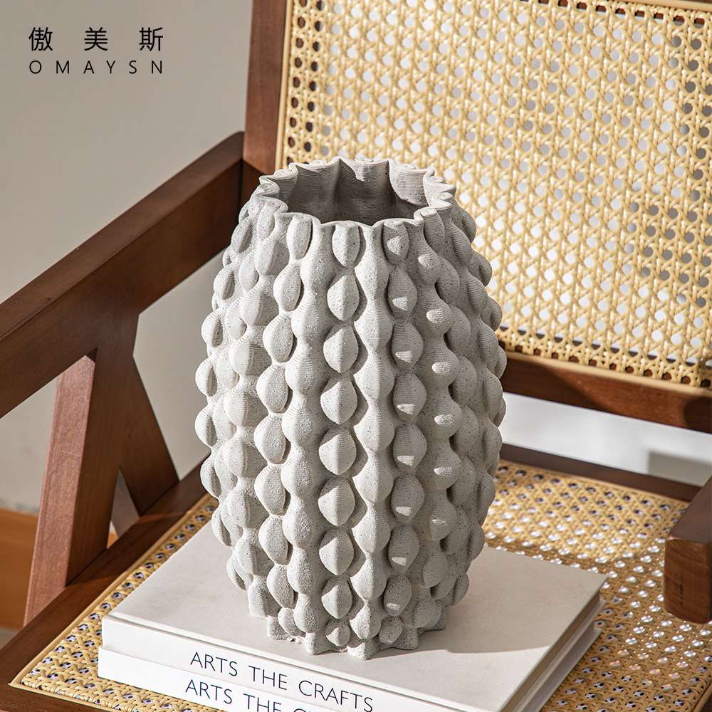 2024新款陶瓷花瓶3D家具摆设高档轻奢风花瓶多色装饰摆件产品图