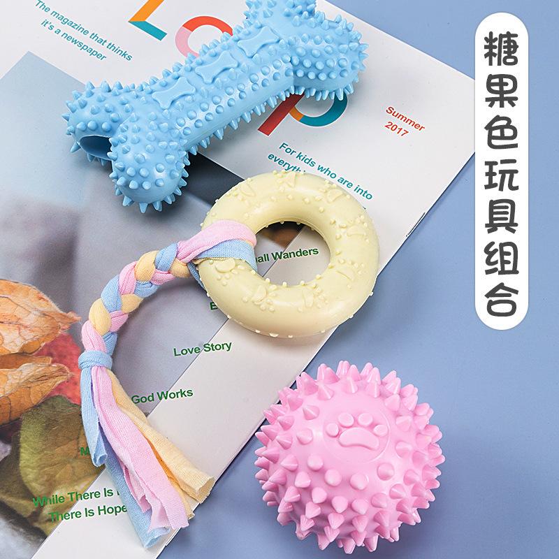 pet toy in stock wholesale bite-resistant molar rod tpr toy munchkin soothing chews teddy/golden retriever interactive training dog toy Specification drawing