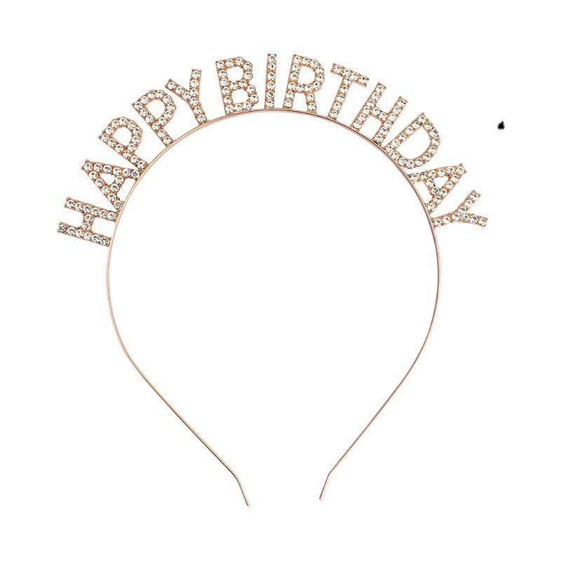 european and american birthday party headdress headband female letter happy birthday headband female Item Picture
