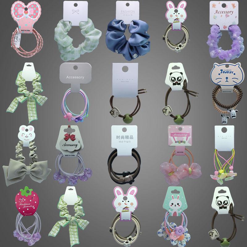 100 pieces factory diy hair accessories card paper hair rope hair ring tag necklace card head accessories packaging fold white card Specification drawing