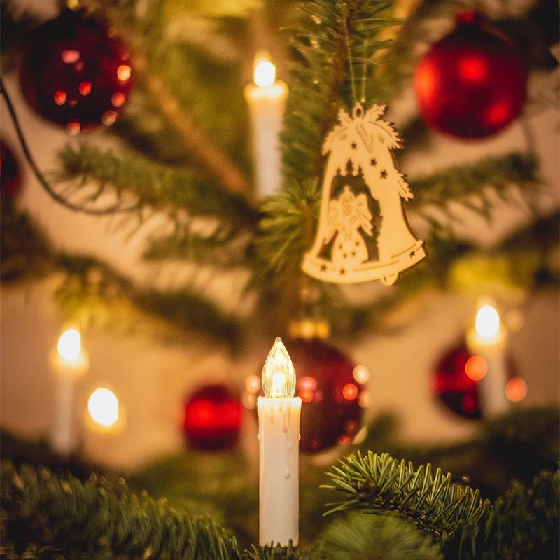 led electronic candle light remote control christmas candle 9cm birthday candle party with clip christmas tree pole candle cross border Specification drawing