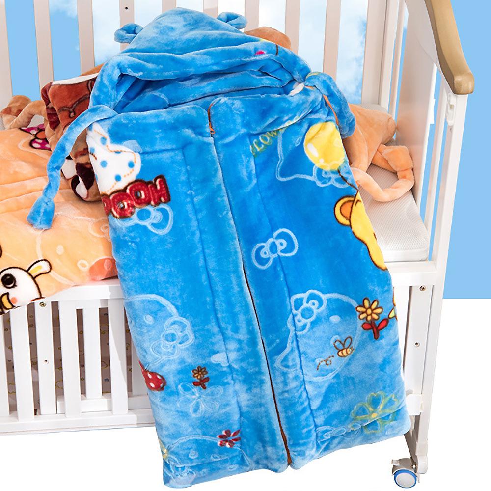 Hooded Blanket Newborn Quilt Quilted Thickened Double-Layer Cloud Blanket Baby Outdoor Warm cloak Cloak Blanket Promotion