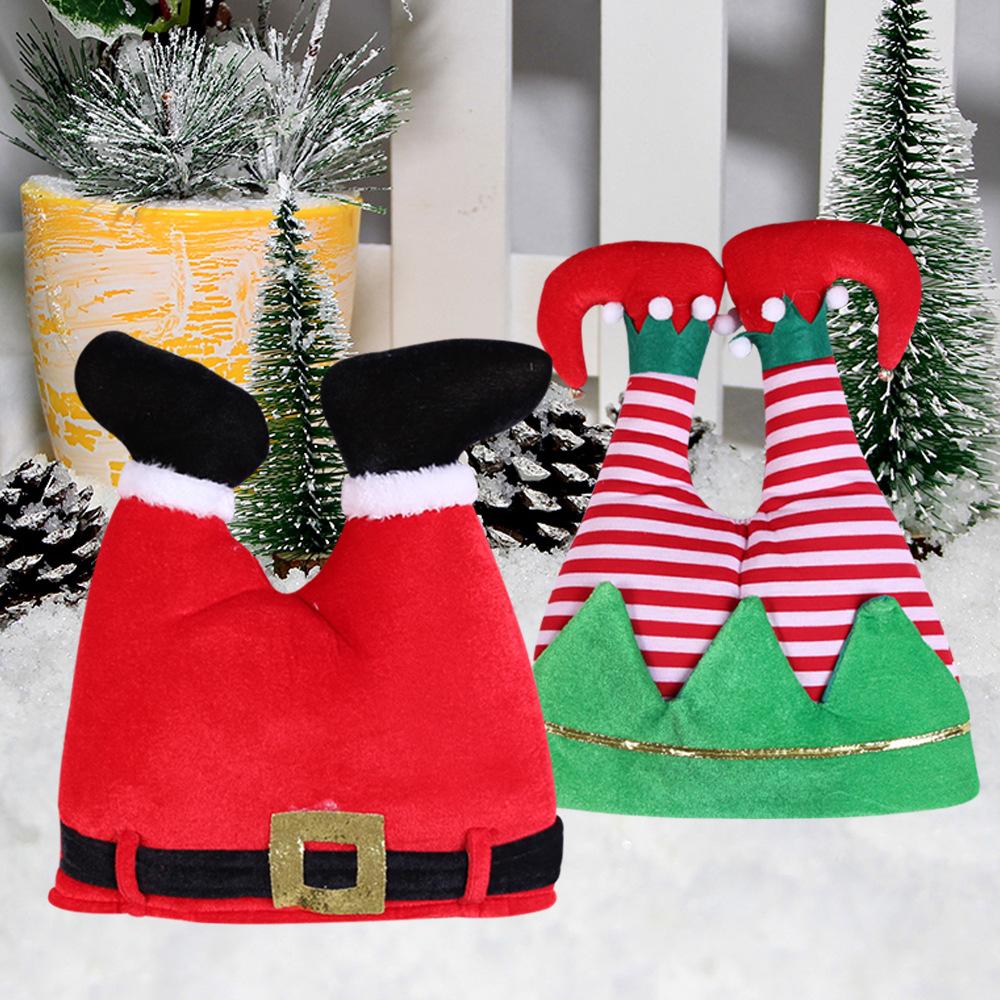 Christmas Decorations Christmas Hat Children Adult Pants Hat Elf Hat Christmas Decoration Party Supplies Gift full figure