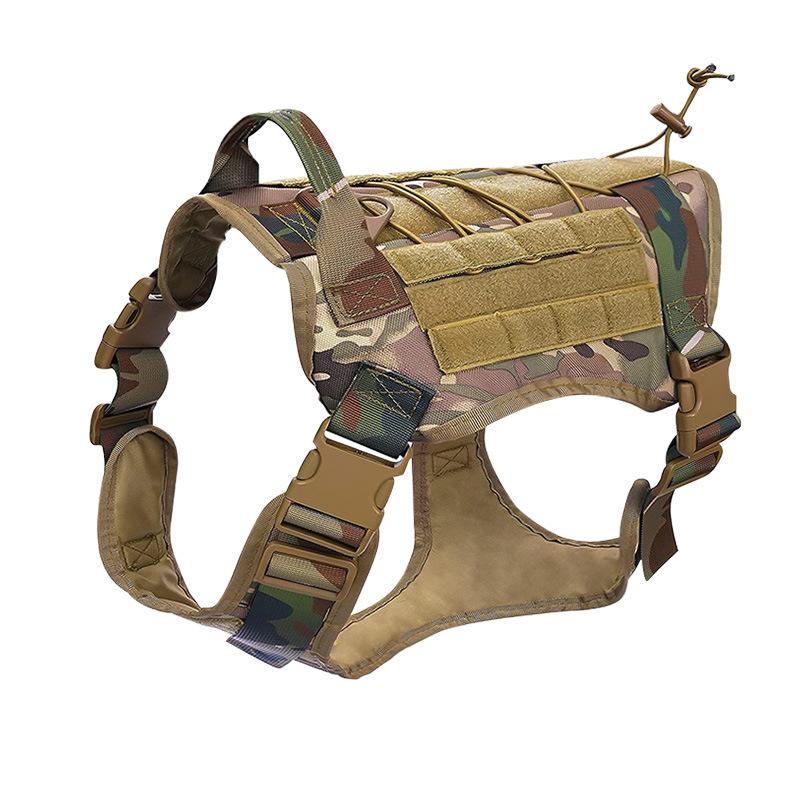 pet's chest-back dog tactical chest and back nylon tow rope vest clothes outdoor military dog training chest strap wholesale Item Picture