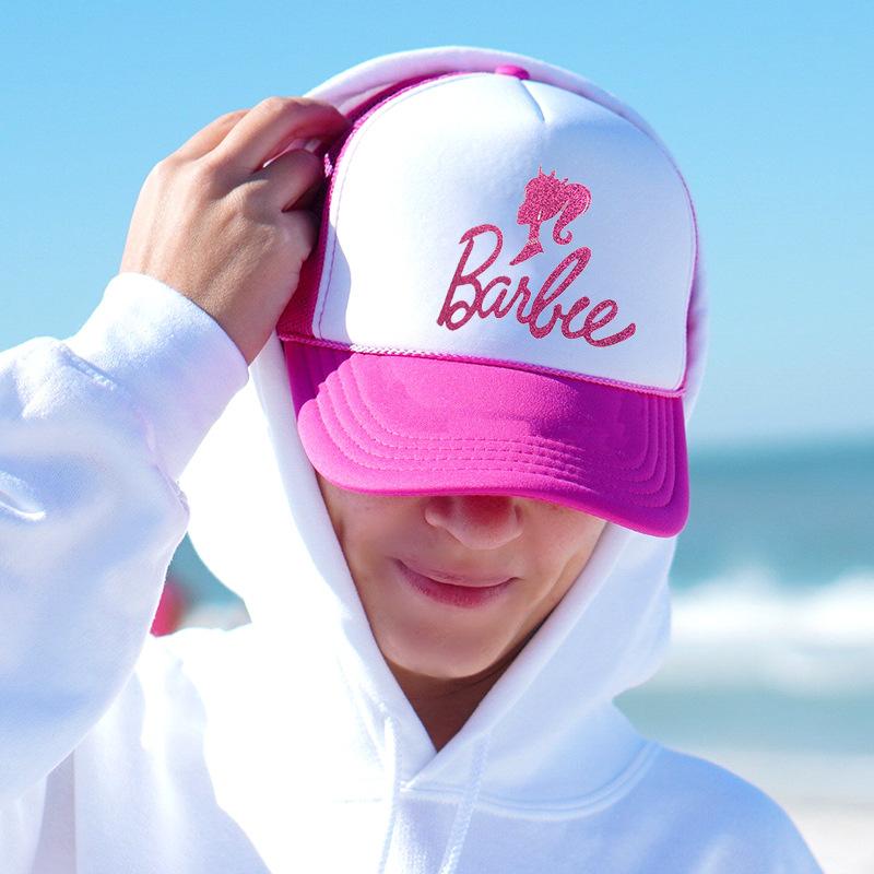 cross-border glitter mesh baseball cap printing mesh cap summer beach female sun hat girlfriends party trucker cap full figure