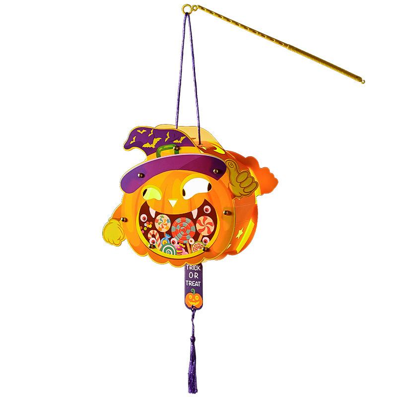 halloween decoration pumpkin lamp children's handmade diy material package lantern kindergarten activity theme party supplies Item Picture