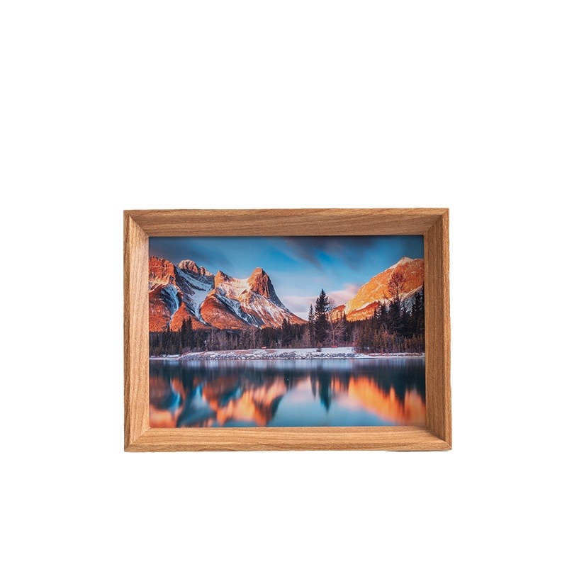 Wholesale of Chinese-style beveled small photo frames and picture frames, 6-inch, 7-inch, 8-inch a4 photo frames, wooden display tables, living room decoration, wall hanging frames Item Picture